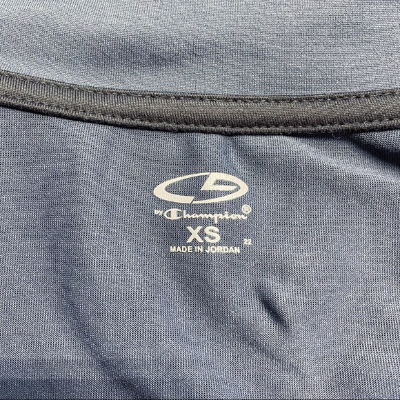 CHAMPION Athletic Jacket Full Zip Blue & Black Colorblock XS - Picture 5 of 8